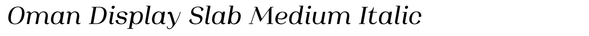 Oman Display Slab Medium Italic image